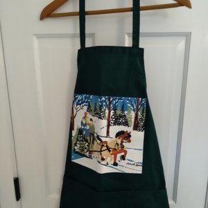 Maud Lewis Apron- sleigh motif